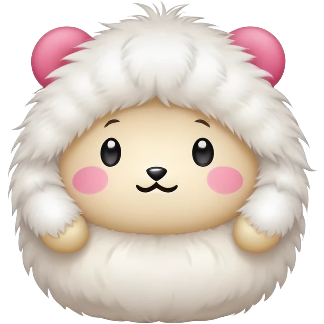 simple cute yurui mascot character with round body emoji