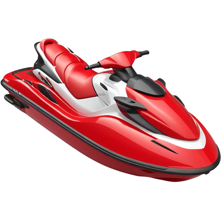 red and white jet ski facing left emoji