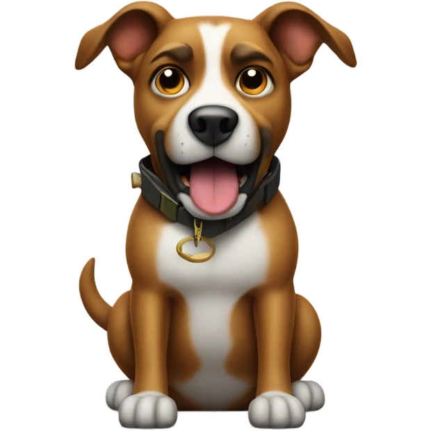 Dog with gun emoji