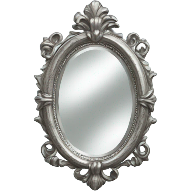 vintage silver mirror  emoji