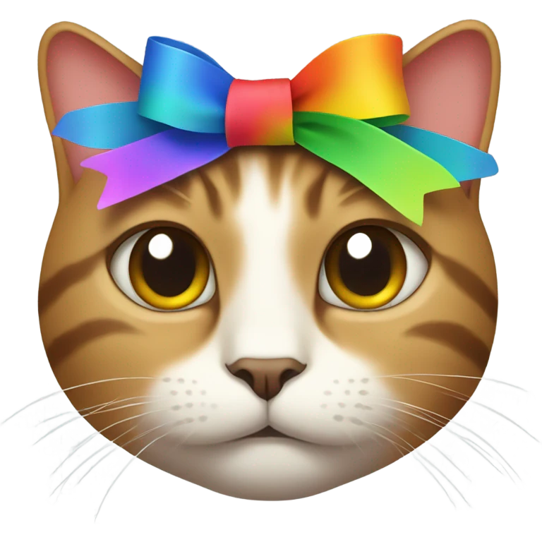 cat whit a ribbon emoji