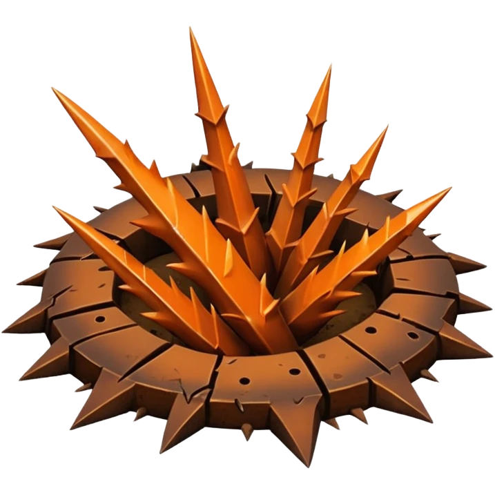 Sharp Thorns trap on the ground  emoji