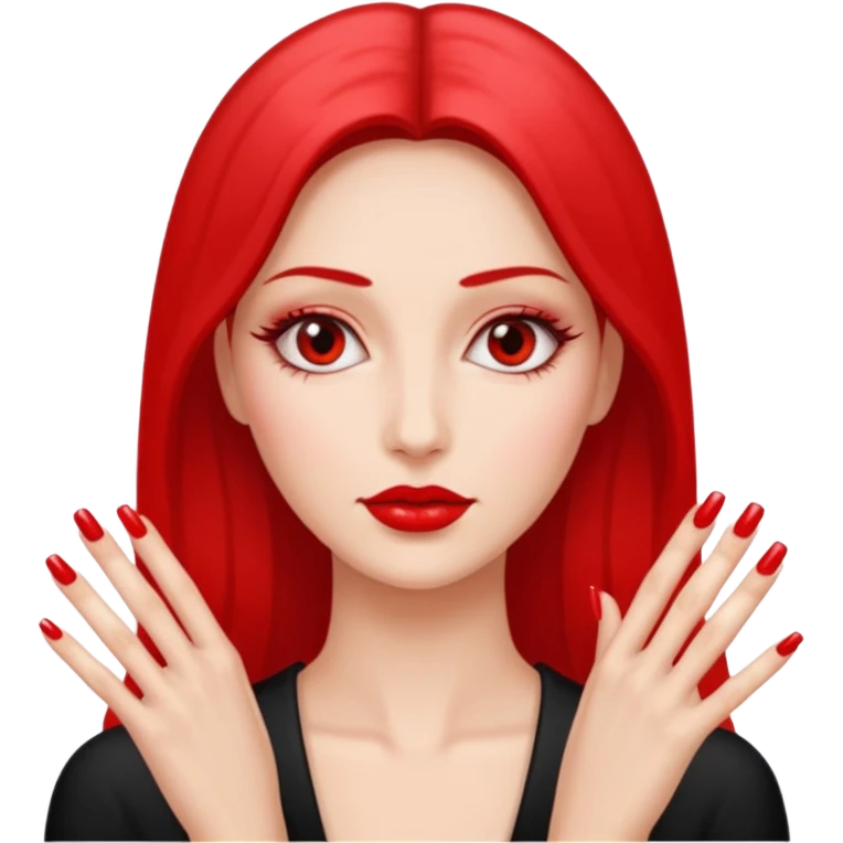 mulher roendo unhas emoji