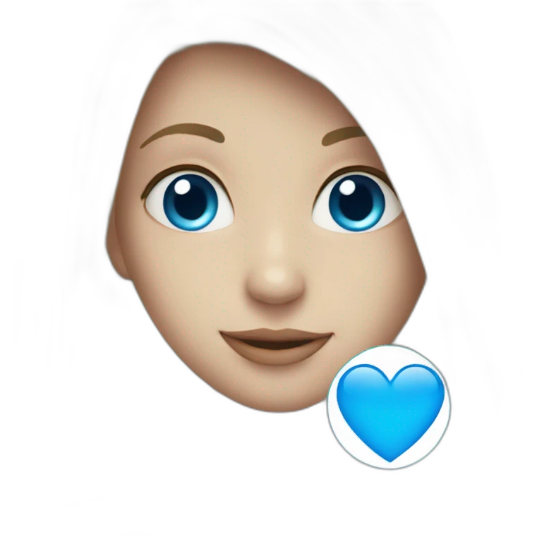 Blue heart with c inside emoji