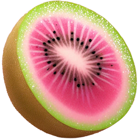 Pink kiwi with glitter  emoji