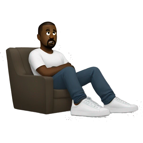 Kanye showing his feet emoji