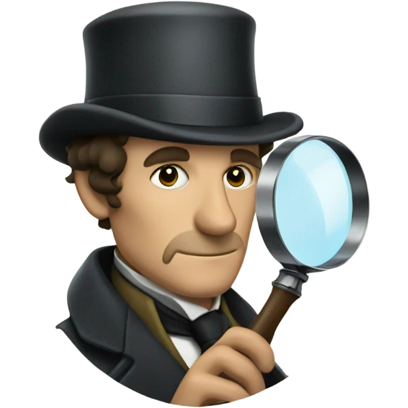 Sherlock Holmes with a magnifying glass emoji