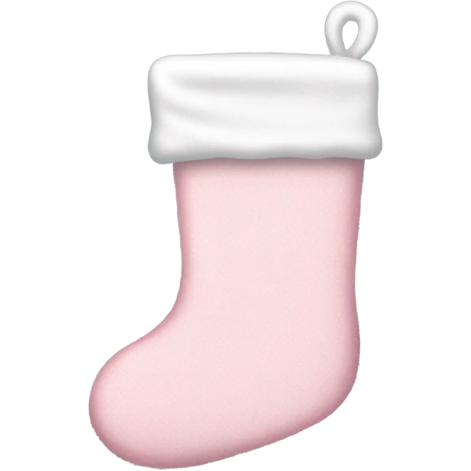  light pink Christmas stocking emoji
