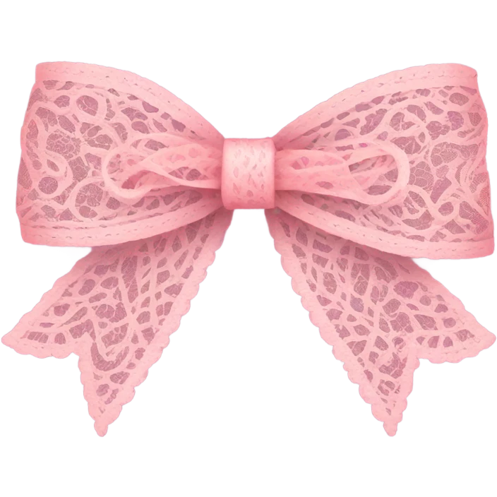a cute pink lace ribbon emoji