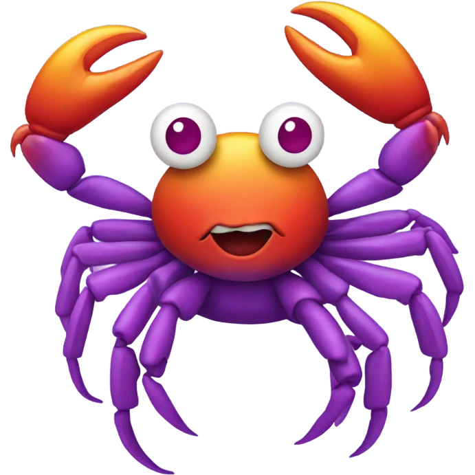 Gay crab with clown hair emoji