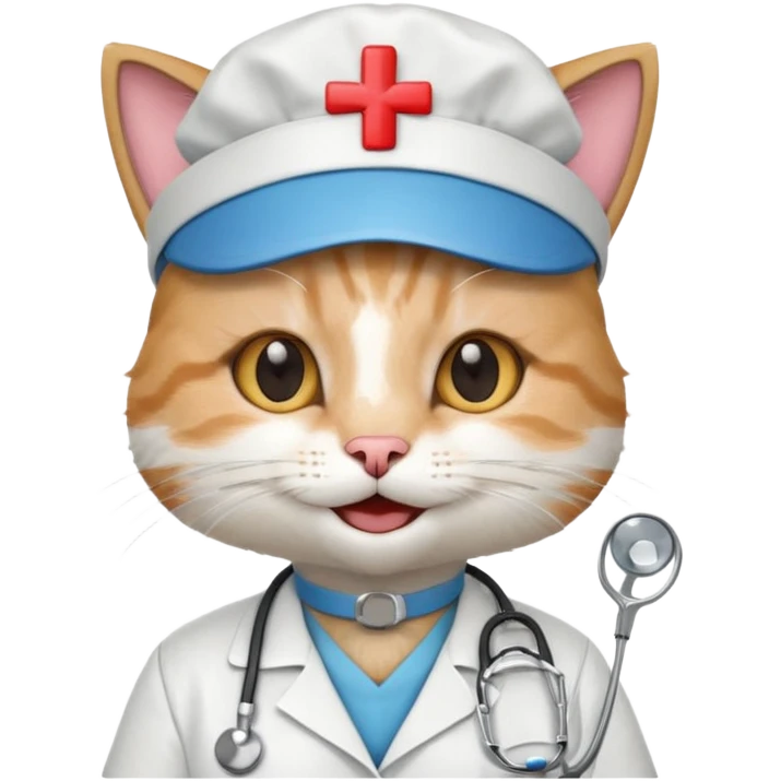 happy nurse cat emoji