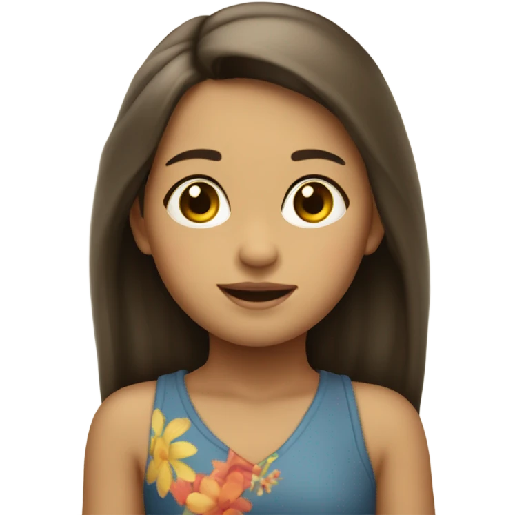 niña dentro del mar emoji
