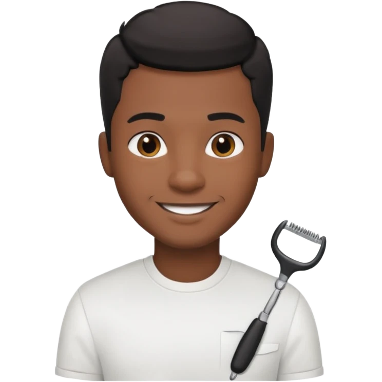 black male hairdresser emoji