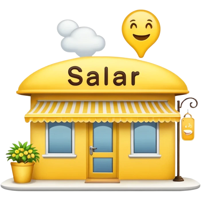 کافه دارم به اسم کافه سالار با رنگ زرد یه ایموجی براش بساز  emoji
