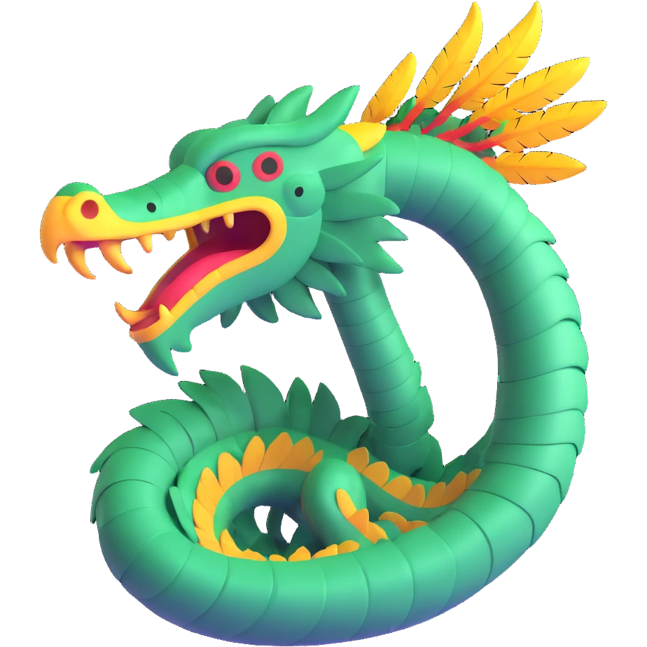 Quetzalcoatl feathered serpent emoji