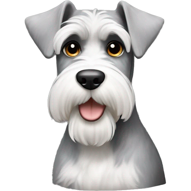 Dog schnauzer white  emoji