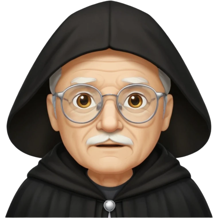 old Man with glasses in cloak over head emoji