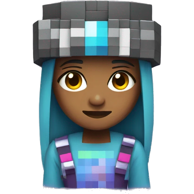 Girl with Minecraft costume emoji