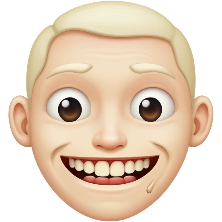 Beaten smile missing teeth emoji