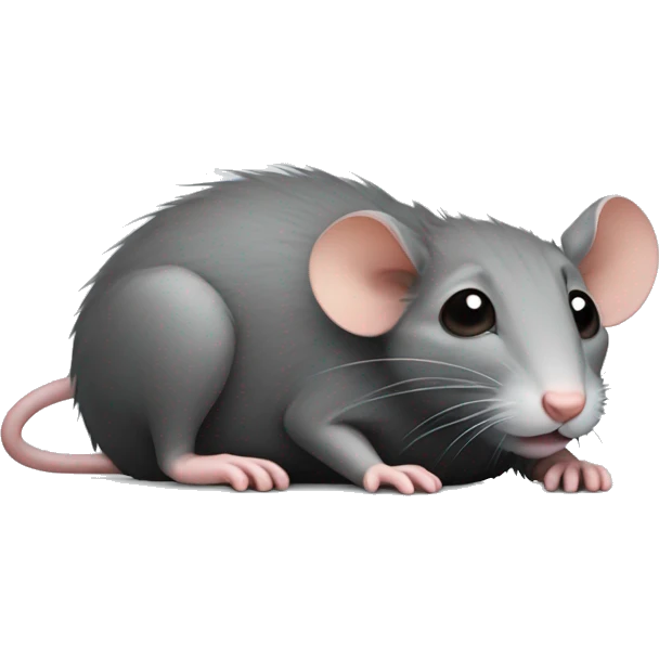 sad Rat lying belly up on its back emoji