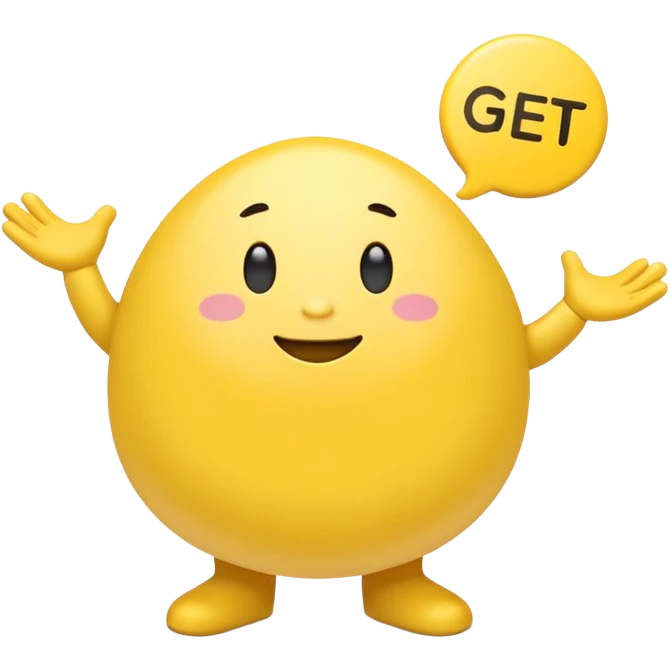 blob holding get better sign emoji