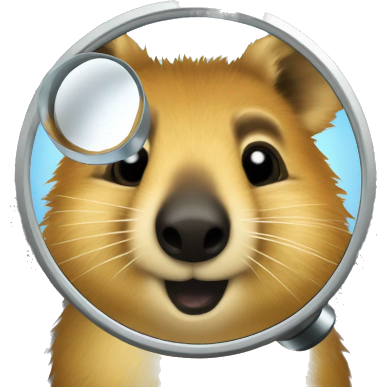 quokka \ magnifier emoji