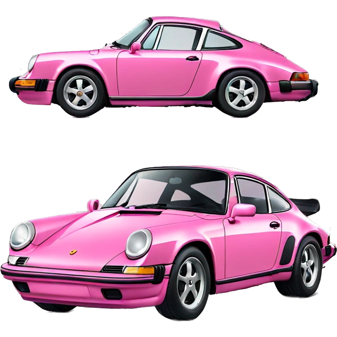 Pink porsche 911 emoji