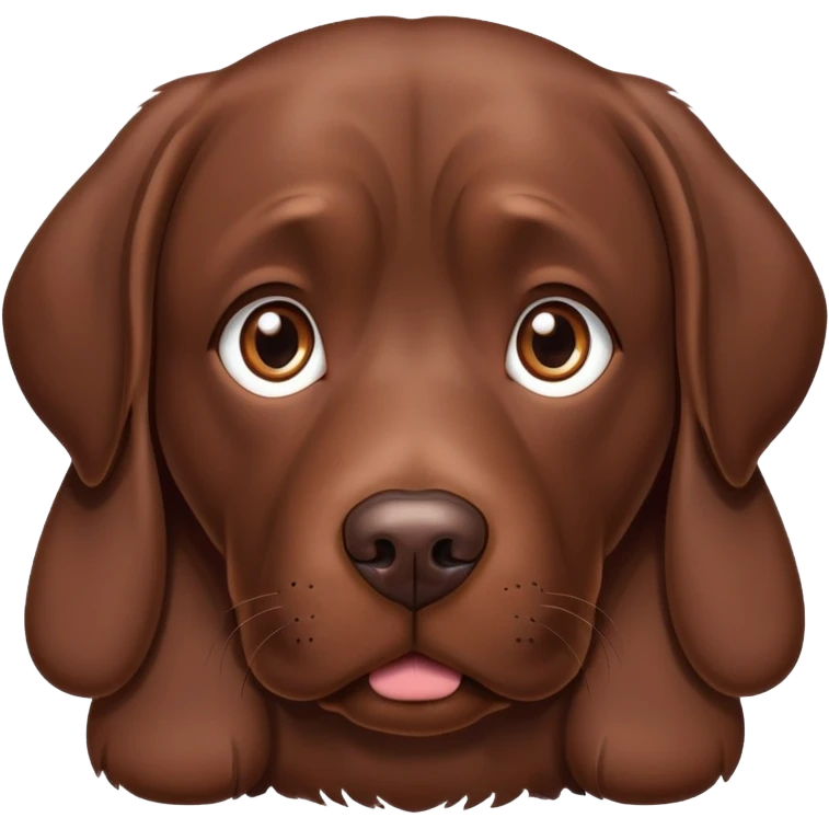 Sad chocolate lab dog emoji