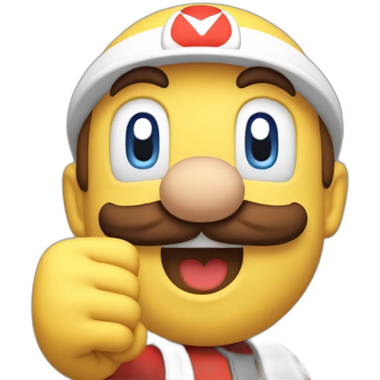 mario close up thumbs up emoji