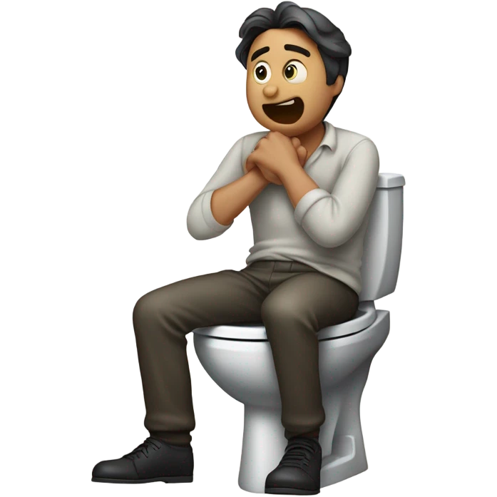 guy stuck in toilet  emoji