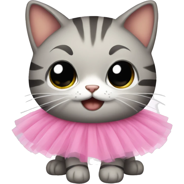Cat in a tutu emoji
