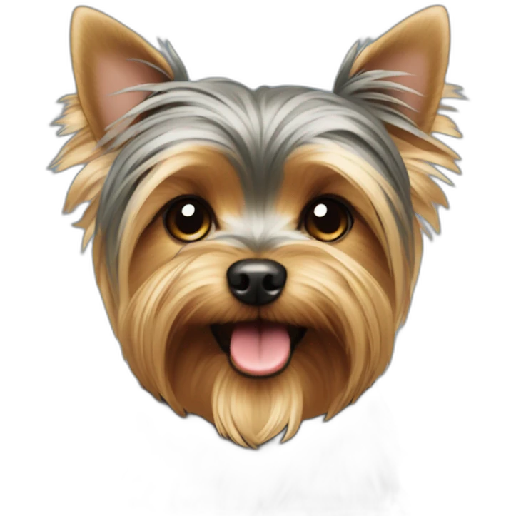 Yorkshire terrier com coração emoji