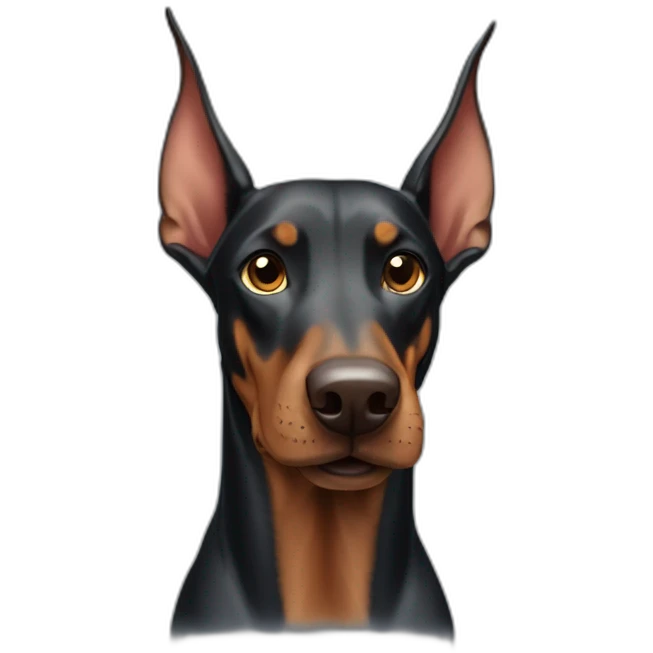 Doberman happy emoji