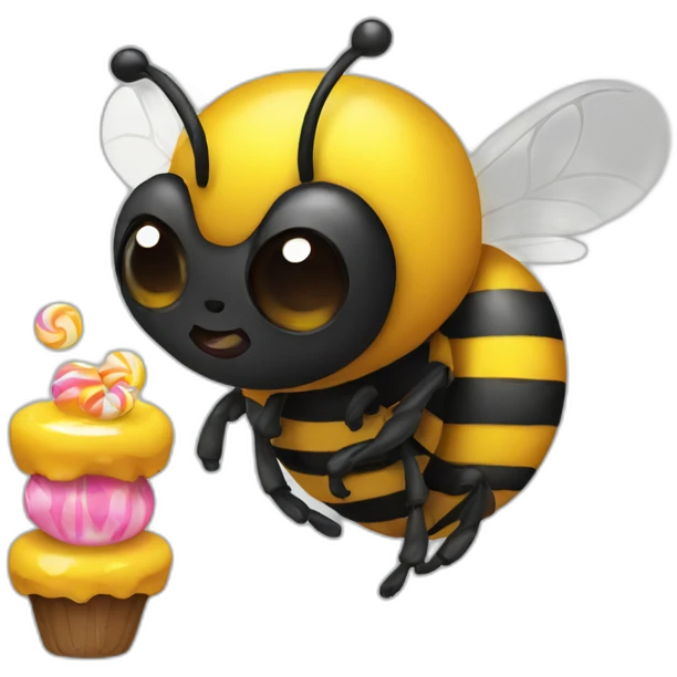 bumblebee eating candy emoji