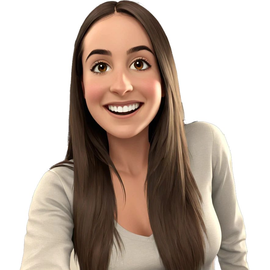 smiling girl with brown hair emoji