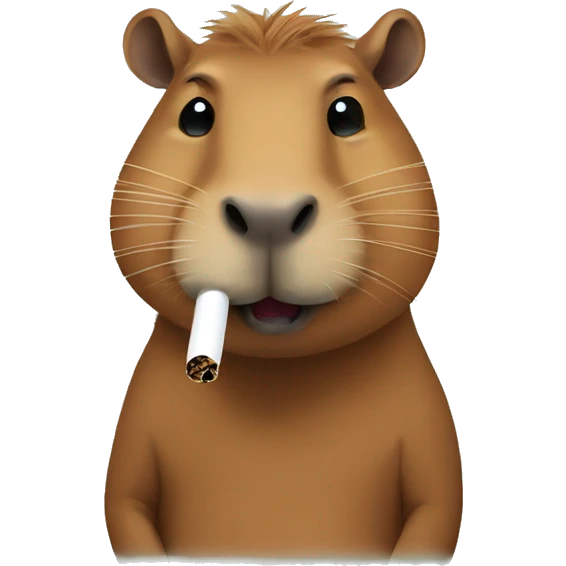Capybara smoking  emoji