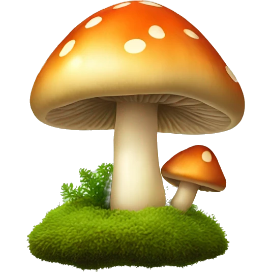 Mushroom and moss emoji
