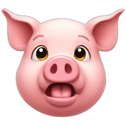 Pig questioning emoji