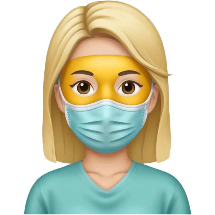 woman with face mask emoji