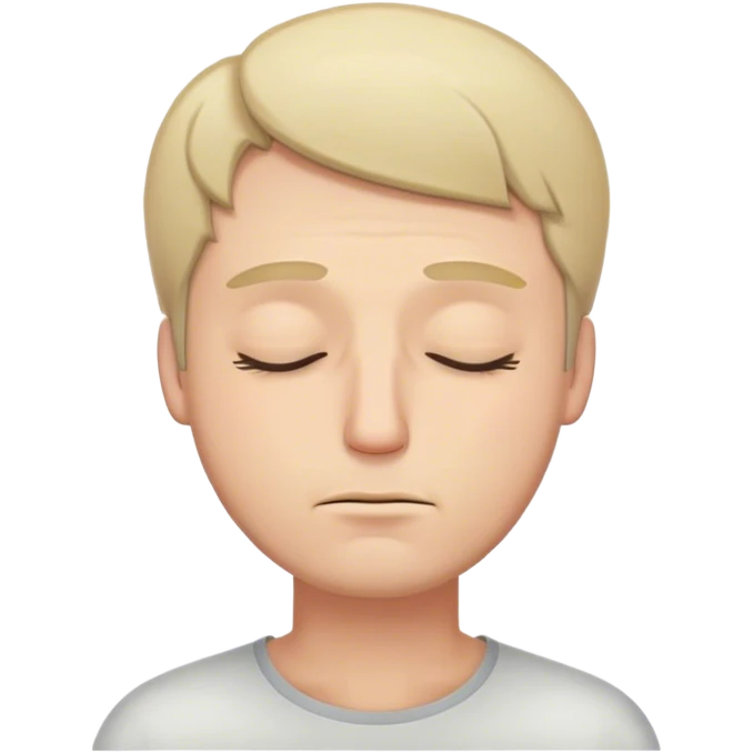 white man with closed eyes emoji
