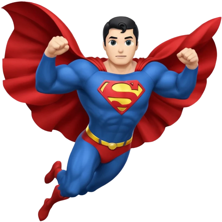 Superman flying emoji