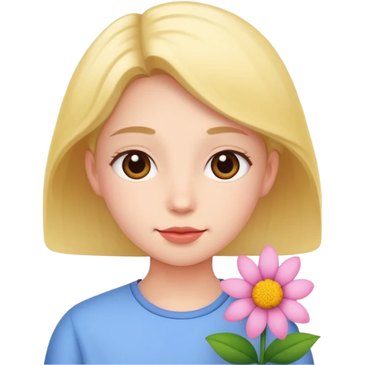 Cute with flower emoji