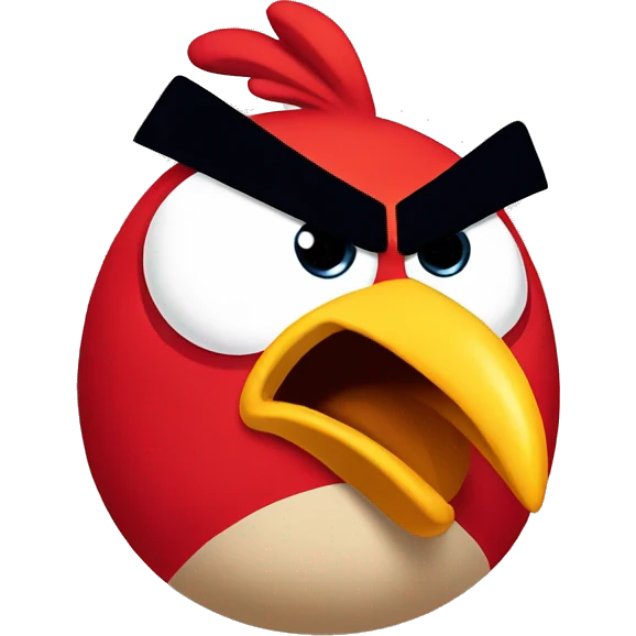 Angry bird emoji