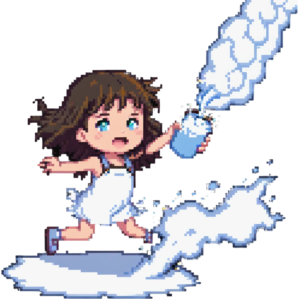 girl being blasted with milk emoji