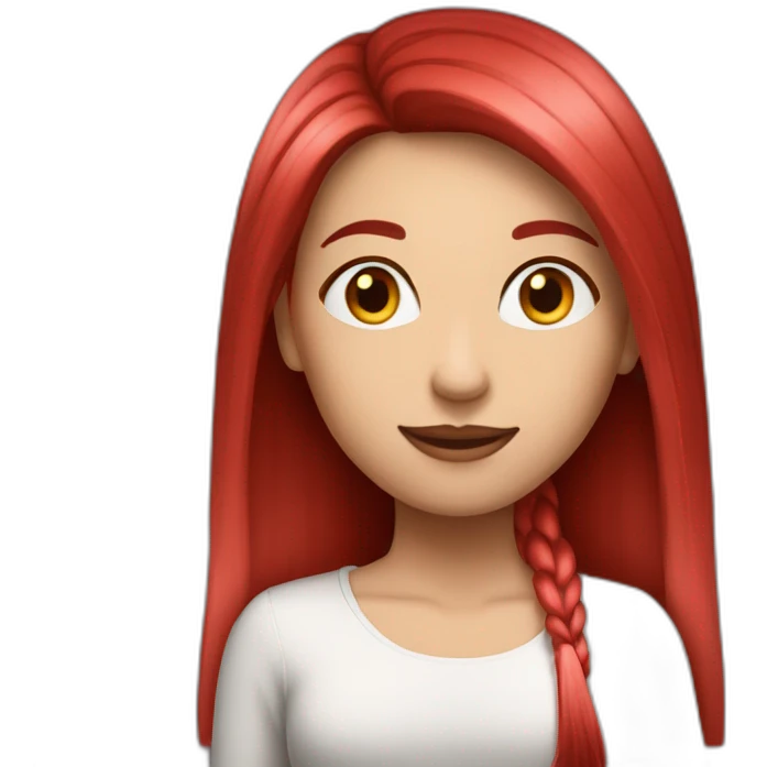 girl-long-straight-rosered-hair-partying-face emoji