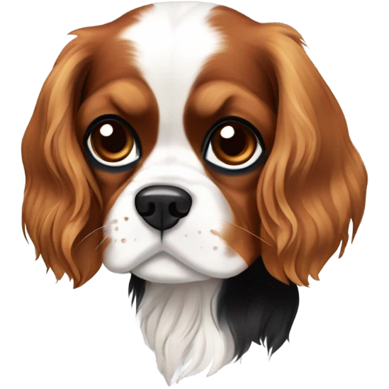 Tri color cavalier King Charles spaniel  emoji