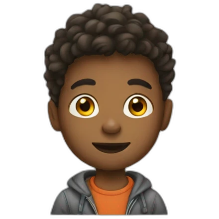 boy drawing emoji