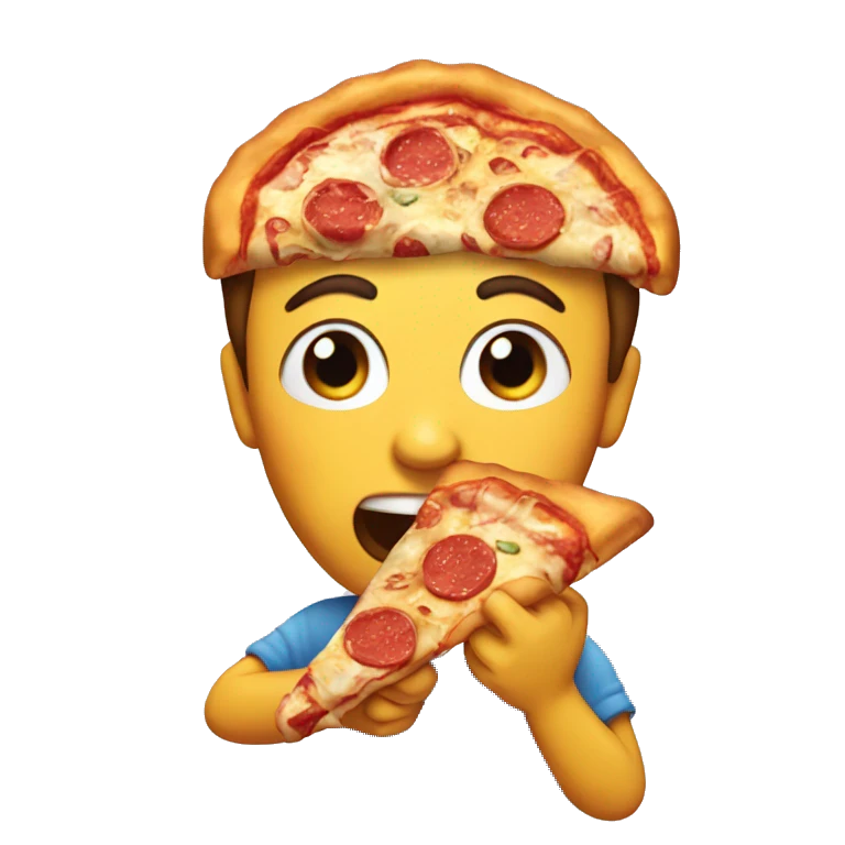 Eating pizza emoji