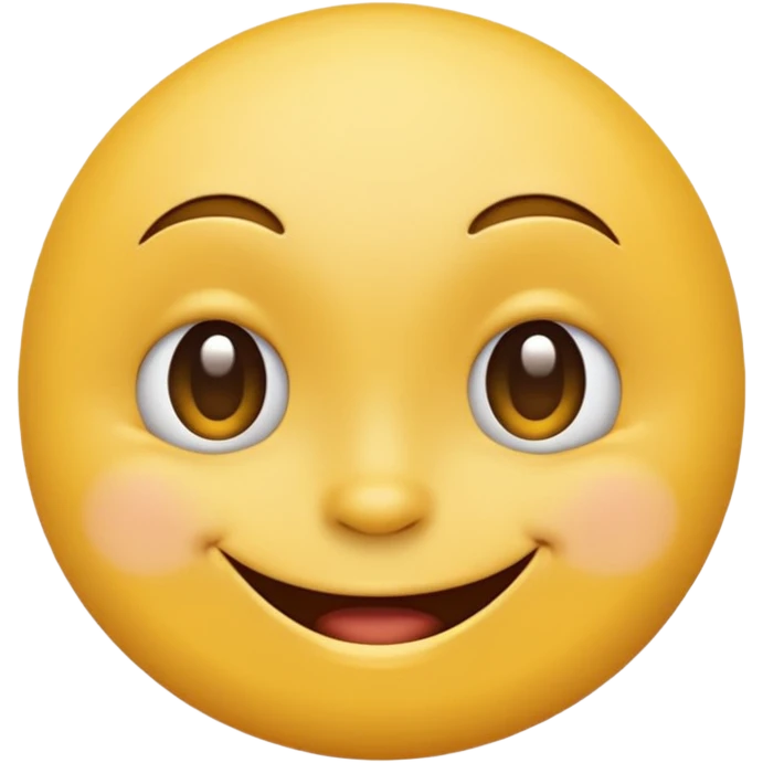 Emoji, yellow round smiling face, Narrow eyes curved downwards emoji