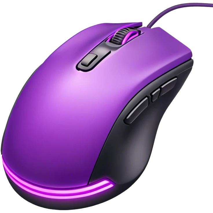 neon Purple gaming mouse emoji